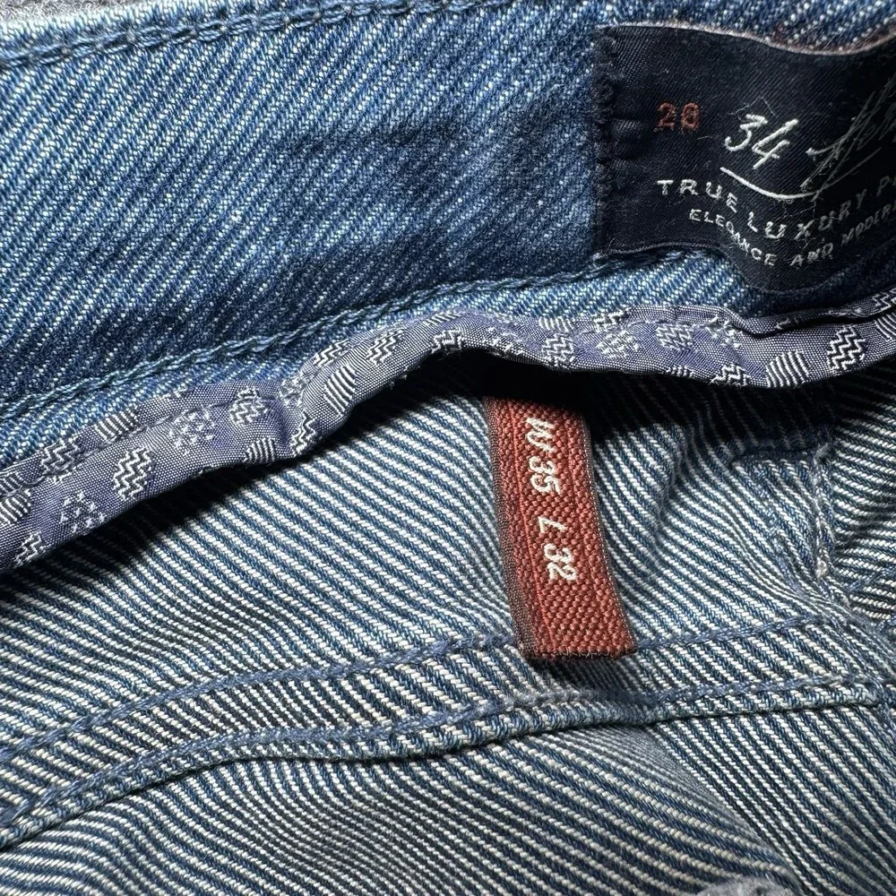 34 Heritage Charisma Jeans Men 35x32 Relaxed Straight Light Blue Stretch